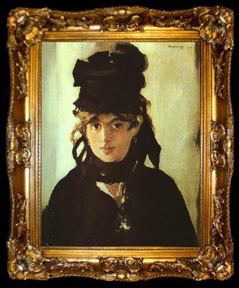 framed  Edouard Manet Berthe Morisot Holding a Bunch of Violets, ta009-2